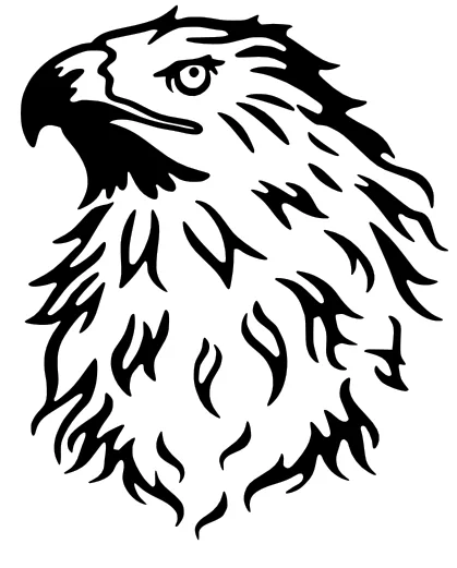 Ērgļa logo pārzīmēts tīrā vektorgrafikā